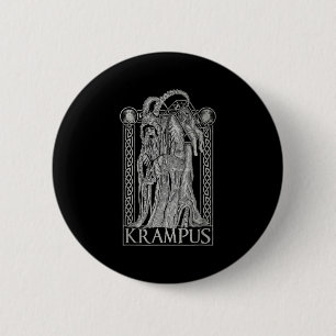 Badge Rond 5 Cm Krampus - Ss Von Krampus sombre Noël gothique