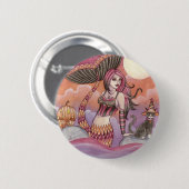 Badge Rond 5 Cm Krista - bouton de sirène de Halloween (Devant & derrière)