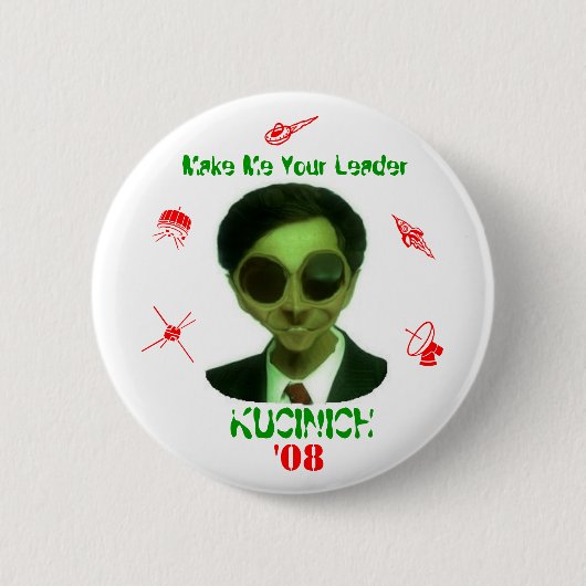 Badge Rond 5 Cm Kucinich '08 (Devant)