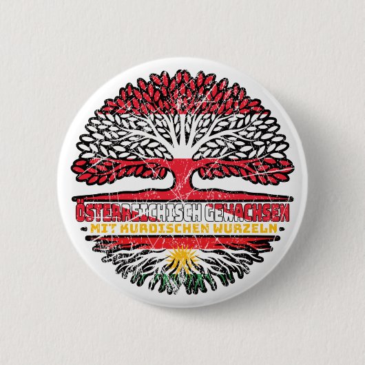 Badge Rond 5 Cm Kurdistan Arbre autrichien (Devant)