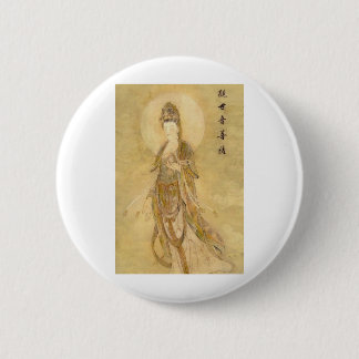 Badge Rond 5 Cm Kwan Yin la déesse de la compassion
