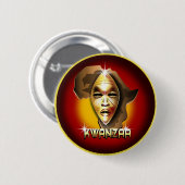 Badge Rond 5 Cm Kwanzaa (Devant & derrière)