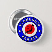 Badge Rond 5 Cm Kyokushin Karate (Devant & derrière)