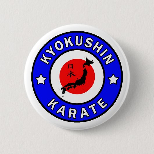 Badge Rond 5 Cm Kyokushin Karate (Devant)