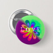 Badge Rond 5 Cm L fleur d'O V E (Devant & derrière)