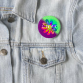 Badge Rond 5 Cm L fleur d'O V E (En situation)