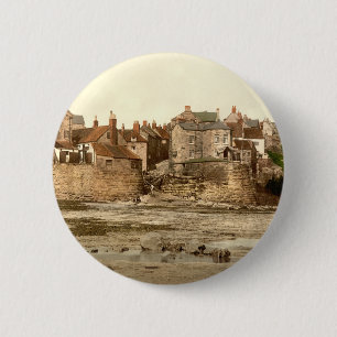 Badge Rond 5 Cm La baie II, Whitby, Yorkshire, Angleterre de Robin