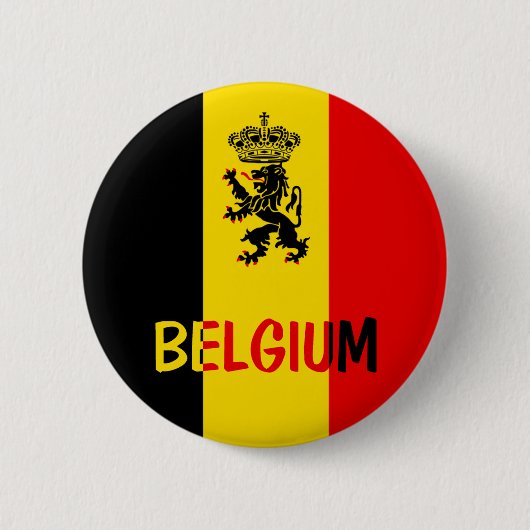 Badge Rond 5 Cm La Belgique (Devant)