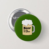 BADGE ROND 5 CM LA BIÈRE EST MON COPILOTE (Devant & derrière)