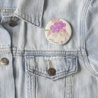 Badge Rond 5 Cm La Boca Golden bow Bouquet fleuriste