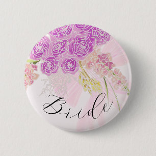 Badge Rond 5 Cm La Boca Vendretti Nœud et Bouquet en Voile Brodé