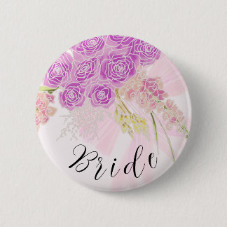 Badge Rond 5 Cm La Boca Vendretti Nœud et Bouquet en Voile Brodé