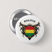 Badge Rond 5 Cm La Bolivie (Devant & derrière)