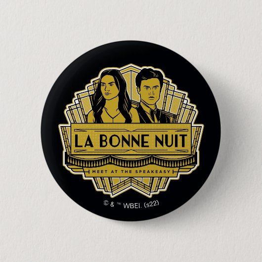 Badge Rond 5 Cm La Bonne Nuit - Rendez-Vous À La Speakeasy (Devant)