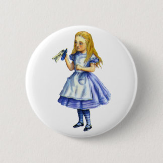 Badge Rond 5 Cm La bouteille a indiqué me boivent d'Alice au pays