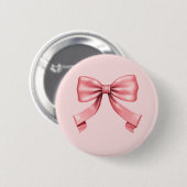 Badge Rond 5 Cm La Bow rose Parfaite (Devant & derrière)