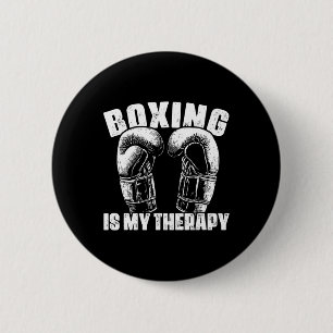 Badge Rond 5 Cm La boxe est ma thérapie Mma Boxeur Combattant Comb