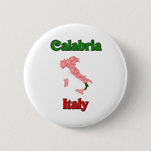 Badge Rond 5 Cm La Calabre Italie (Devant)