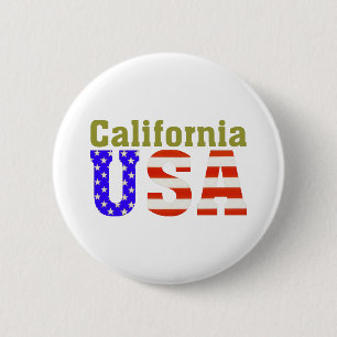 Badge Rond 5 Cm La Californie Etats-Unis !