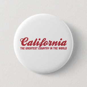 Badge Rond 5 Cm la Californie le plus grand pays au monde