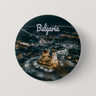 Badge Rond 5 Cm La capitale bulgare Sofia Alexandre Nevsky Cathédr
