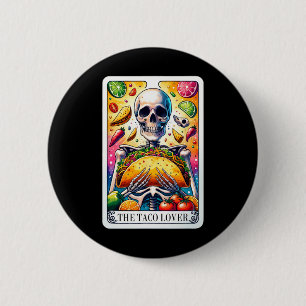 Badge Rond 5 Cm La carte de tarot de la fête du taco mardi Cinco D