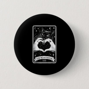 Badge Rond 5 Cm La carte de tarot gothique chat dévasté par l'amou