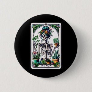 Badge Rond 5 Cm La carte mère Tarot Skeleton Mothers Day Witch Mam