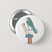 Badge Rond 5 Cm La coiffe de Hathor (Devant & derrière)