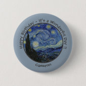 Badge Rond 5 Cm La collection d'objets de la soirée étoilée de van (Devant)
