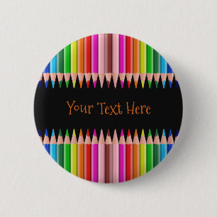 Badge Rond 5 Cm La coloration crayonne le bouton fait sur commande
