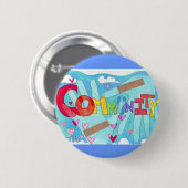 Badge Rond 5 Cm La Communauté de reconstruction (Devant & derrière)