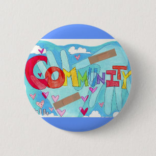 Badge Rond 5 Cm La Communauté de reconstruction