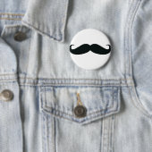 Badge Rond 5 Cm La conception de moustache (En situation)