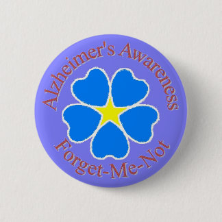 Badge Rond 5 Cm La conscience d'Alzheimer m'oublient pas le bouton