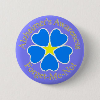 Badge Rond 5 Cm La conscience d'Alzheimer m'oublient pas Ylw