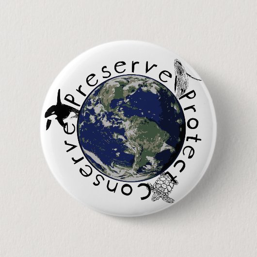 Badge Rond 5 Cm La conserve se protègent conservent (Devant)