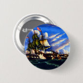 Badge Rond 5 Cm La Constitution américaine et la Guerrière (Devant & derrière)