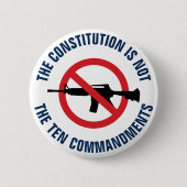 Badge Rond 5 Cm La Constitution N'Est Pas Les Dix Commandements (Devant)