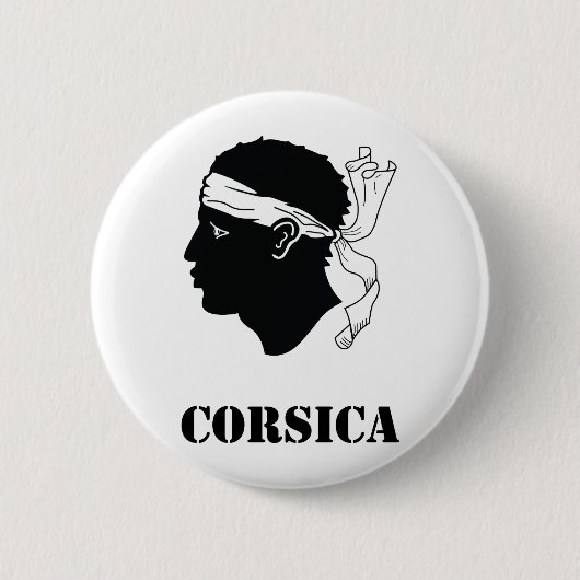 Badge Rond 5 Cm La Corse (Devant)