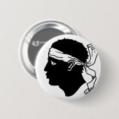 Badge Rond 5 Cm La Corse, France (Devant & derrière)