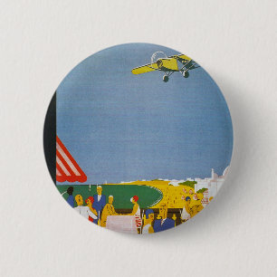 Badge Rond 5 Cm La Côte Basque Par Avion