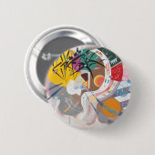 Badge Rond 5 Cm La courbe dominante de Kandinsky Abstraite (Devant & derrière)