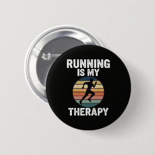 Badge Rond 5 Cm La course est ma thérapie