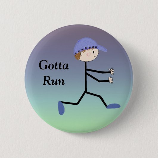 Badge Rond 5 Cm La course me rend heureuse (Devant)