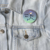 Badge Rond 5 Cm La course me rend heureuse (En situation)