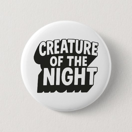 Badge Rond 5 Cm La créature de la nuit (Devant)