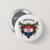 Badge Rond 5 Cm La Croatie (Devant & derrière)