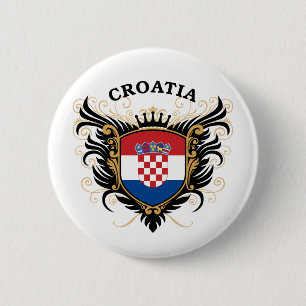 Badge Rond 5 Cm La Croatie