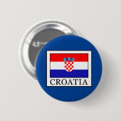 Badge Rond 5 Cm La Croatie (Devant & derrière)